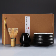 (6) 4pcs/set Traditional Matcha Gift Set Bamboo Ceramic Matcha Bowl With Whisk