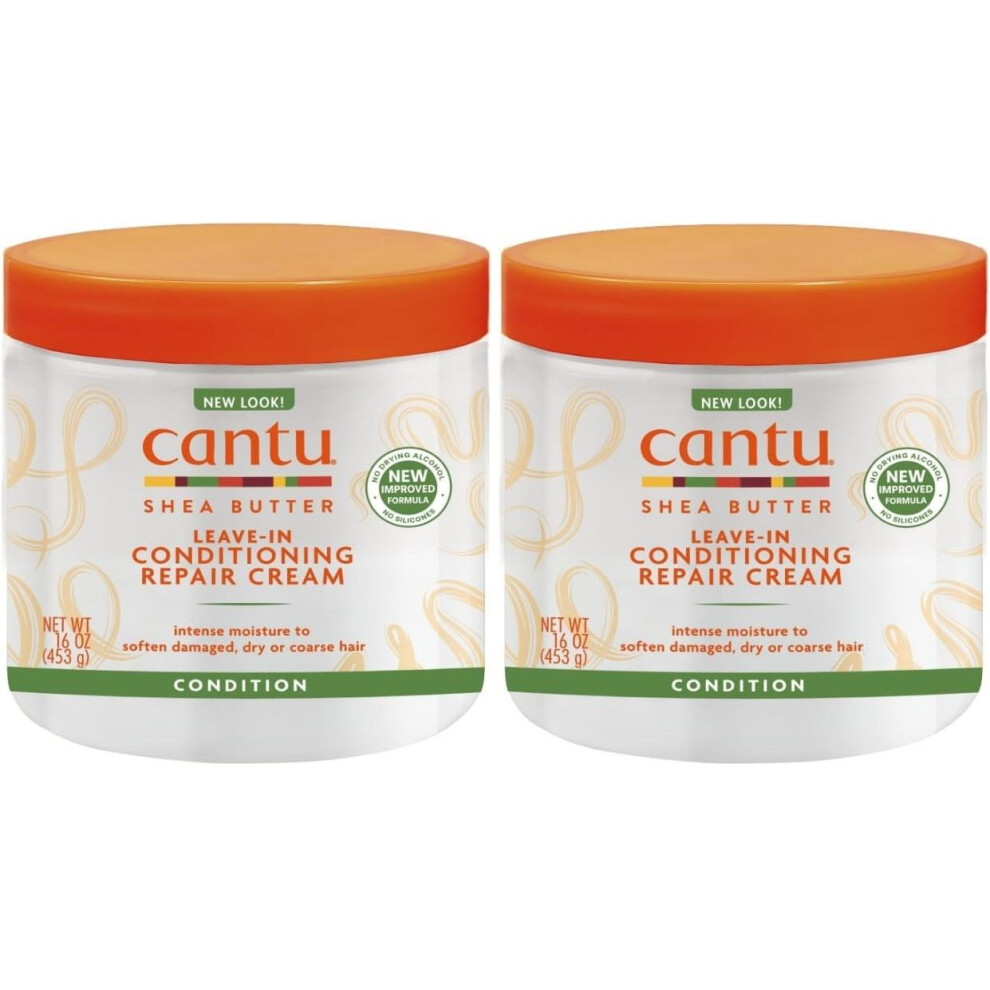 Cantu Shea Butter Leave-In Conditioning Repair Cream, 16Oz (Set Of 2)