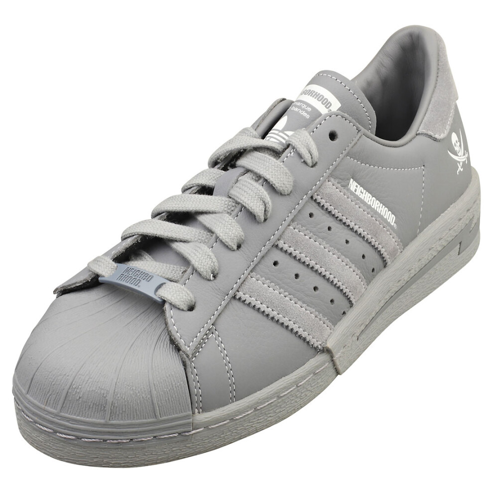 (11.5) adidas Neighborhood X Superstar 2024 Mens Fashion Trainers in Grey White