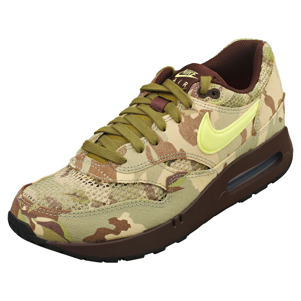 (7.5) Nike Air Max 1 86 Og Mens Fashion Trainers in Camouflage Lemon