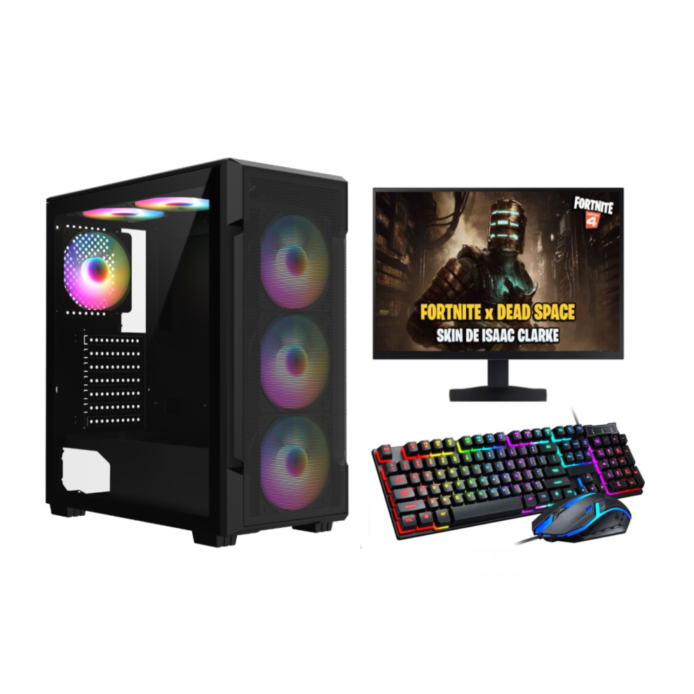 FCS Gaming PC Bundle Intel Core i7-4770 16GB 1TB RTX 3050 Windows 11 Wi-Fi Warranty