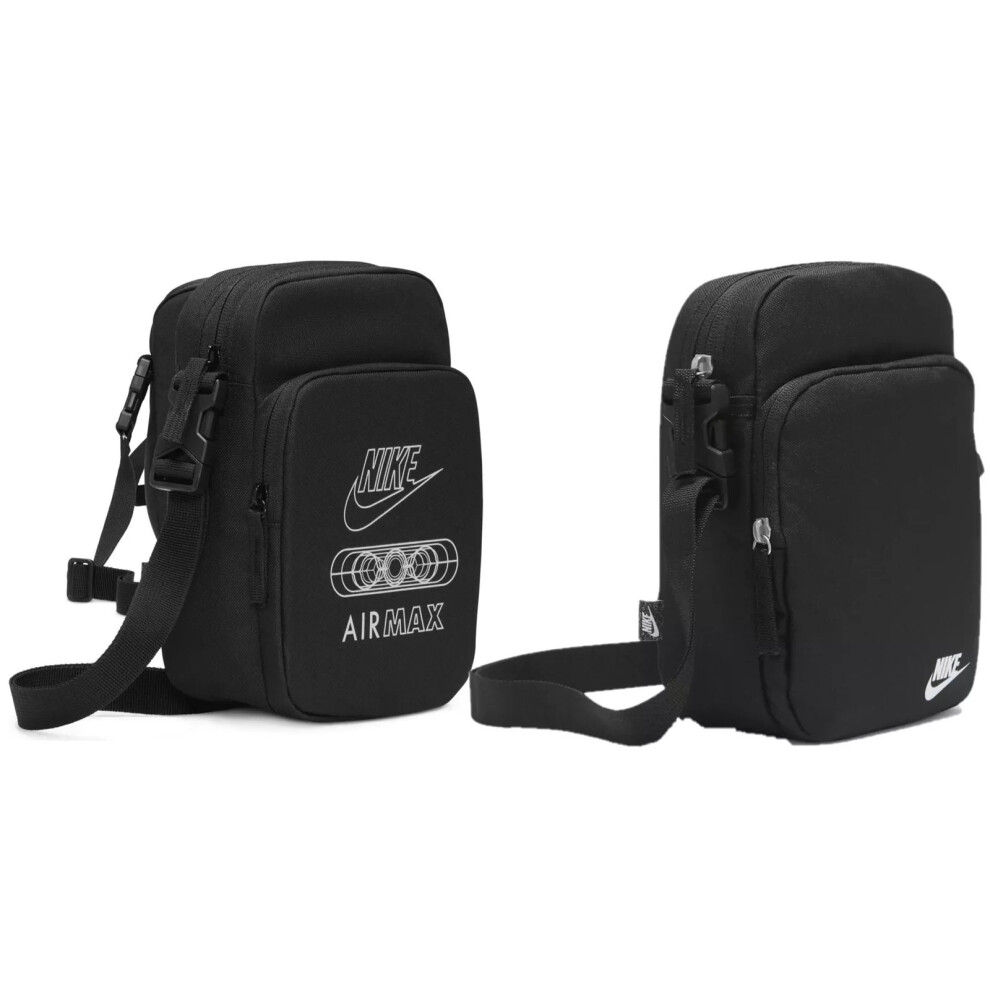 (FQ0234-010 Black) Nike Heritage Cross Body Bag Gym Bag