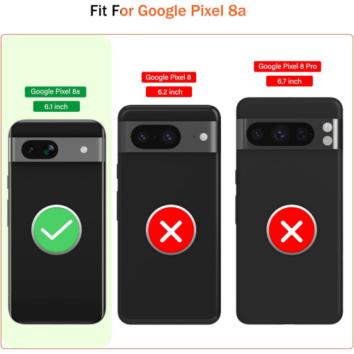 (Google Pixel 8A, Green) For Google Pixel 8A Liquid Silicone Shockproof Phone Case 1