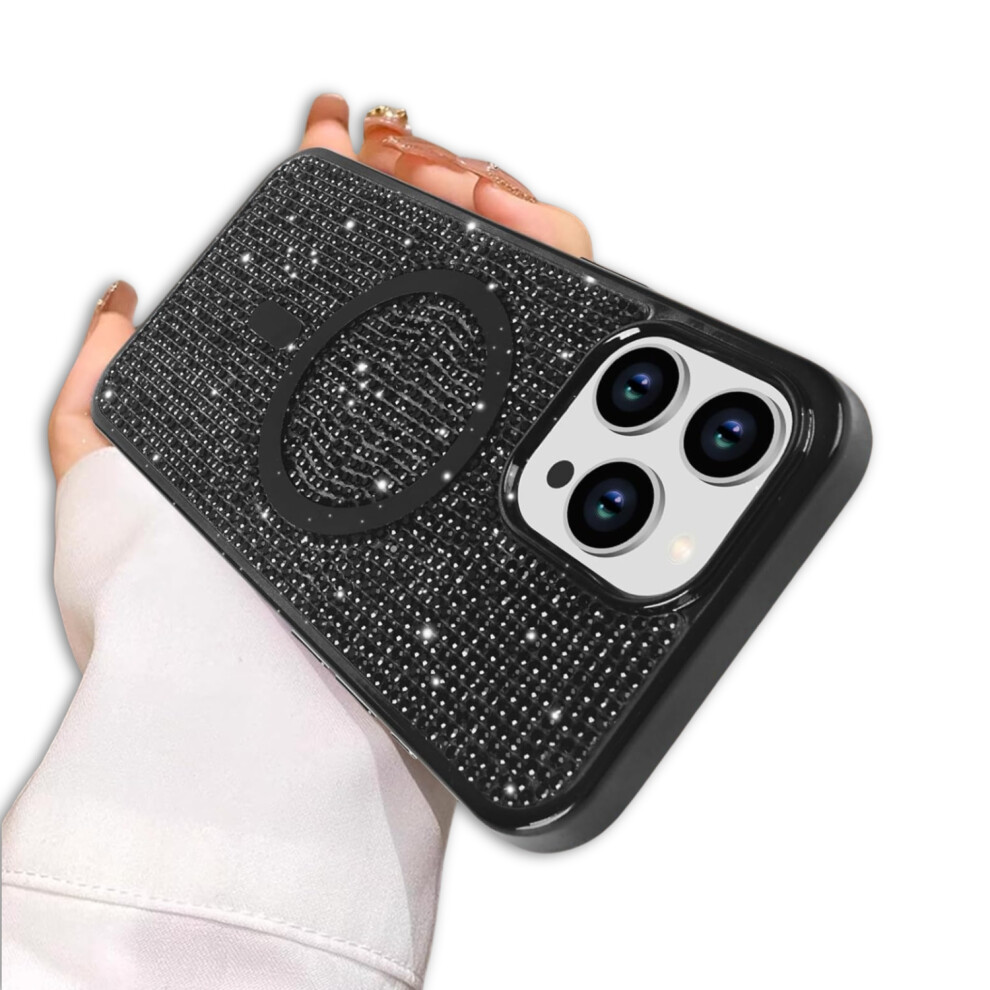 (Iphone 15 Plus, ) Magsafe Case For Iphone 15 Diamond Glitter Black 5059302152653