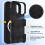 (iPhone 16 Pro Max, Black) For iPhone 16 Pro Plus Max Liquid Silicone MagSafe Shockproof Phone Case 5