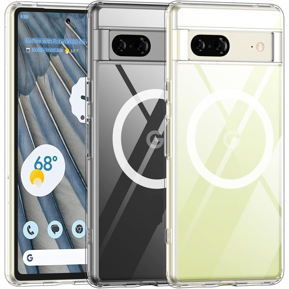 (Google Pixel 7, Clear) For Google Pixel 7 Pro 7A Case With Magsafe Wireless Charging 5059302109206