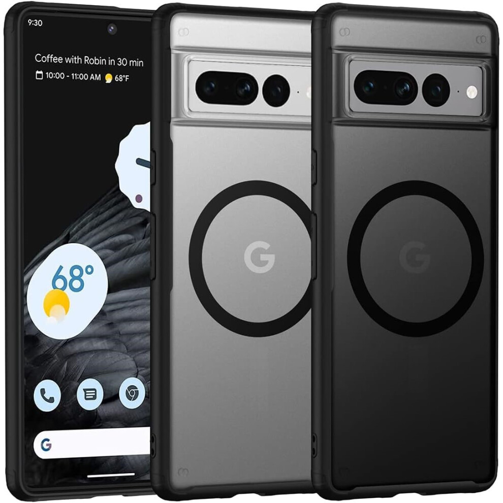 (Google Pixel 7 Pro, ) For Google Pixel 7 Pro 7A Case With Magsafe Wireless Charging Black 5059302109244