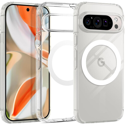 (Google Pixel 9 Pro XL, Clear) for Google Pixel 9 Pro XL Case with MagSafe Wireless Charging