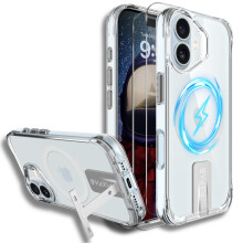 (iPhone 16, Clear) Case for iPhone 16 Pro Max Plus with 2 x Screen Protector Tempered Glass [Compatible with MagSafe]