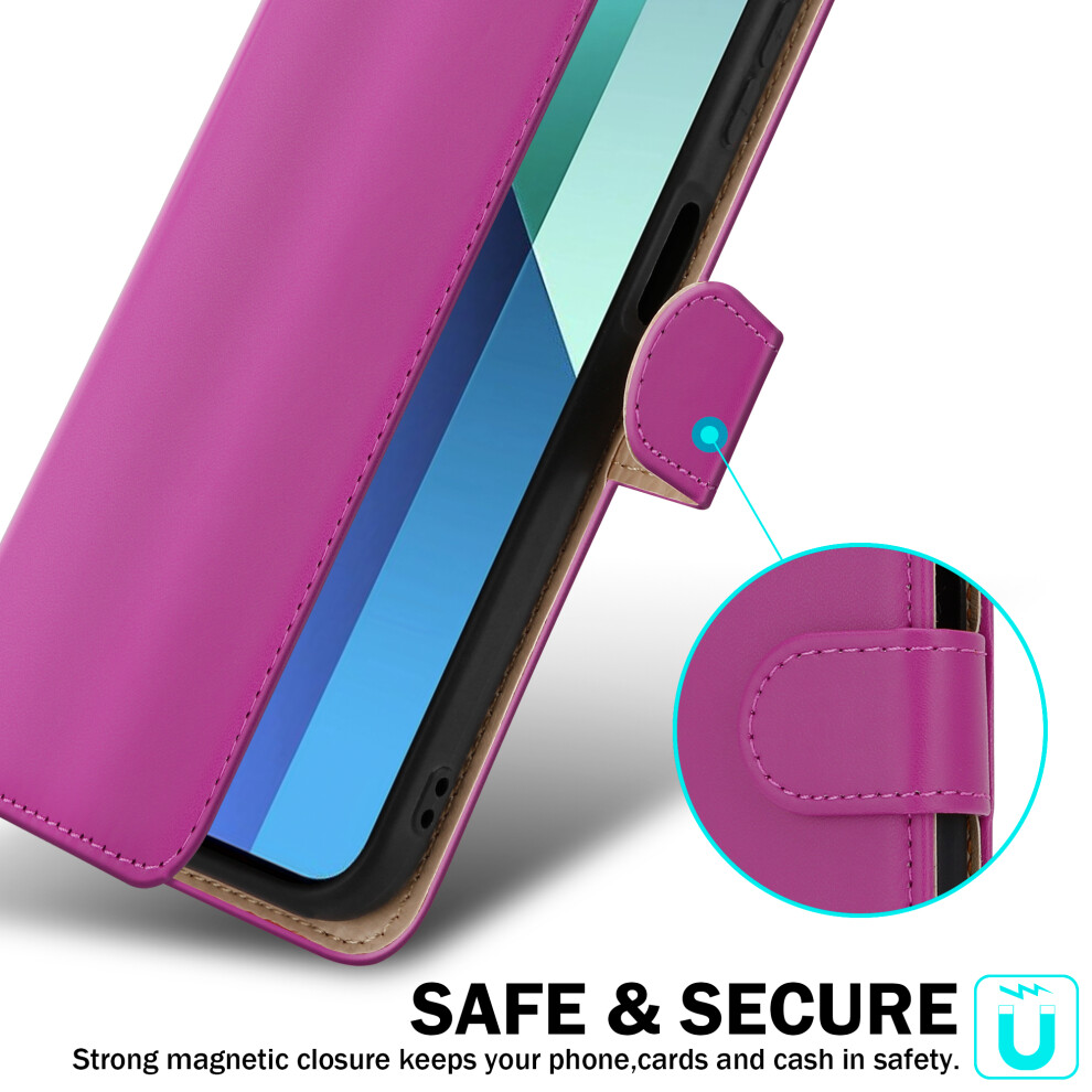 xiaomi-redmi-note-13--4g---pink--for-xiaomi-redmi-note-13--4g--leather-book-flip-wallet-case