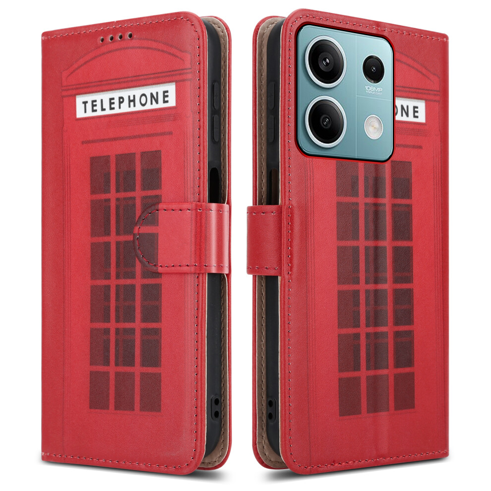 (Xiaomi Redmi Note 13 (5G), Telephone Box) For Xiaomi Redmi Note 13 (5G) Leather Book Flip Wallet Case 5059302105185