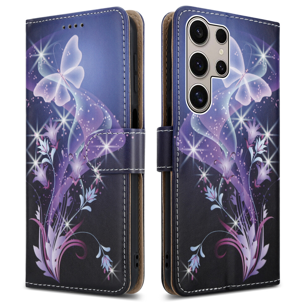 (Samsung Galaxy S24 Ultra, Butterfly) For Samsung Galaxy S24 / S24 Plus / S24 Ultra Leather Book Flip Wallet Case 5059302103228