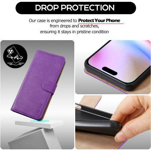 For iPhone 16 Pro Max Leather Book Flip Wallet Case 2