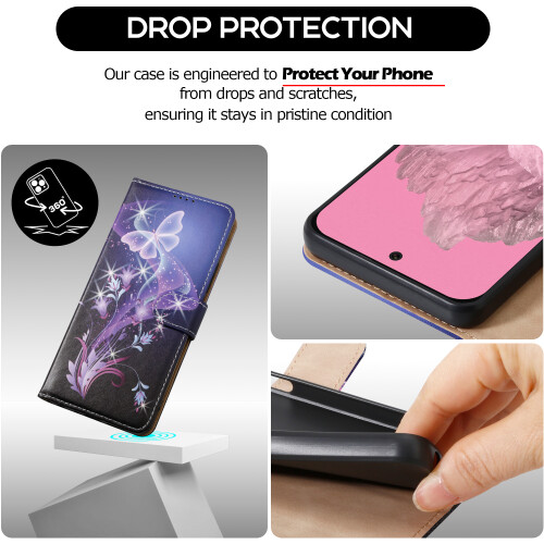 (Google Pixel 9, Butterfly) For Google Pixel 9 / 9 Pro XL Leather Book Flip Wallet Case 2
