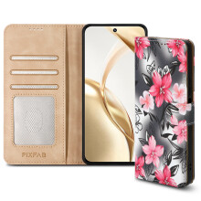 (Honor 200, Flower) For Honor 200 Lite Pro Leather Book Flip Wallet Case