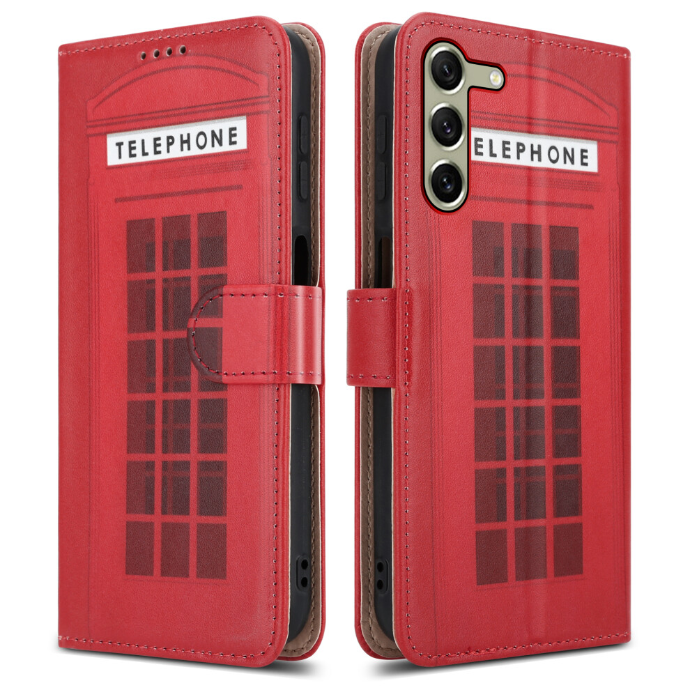 (Samsung Galaxy A15, Telephone Box) For Samsung Galaxy A15 Leather Book Flip Wallet Case