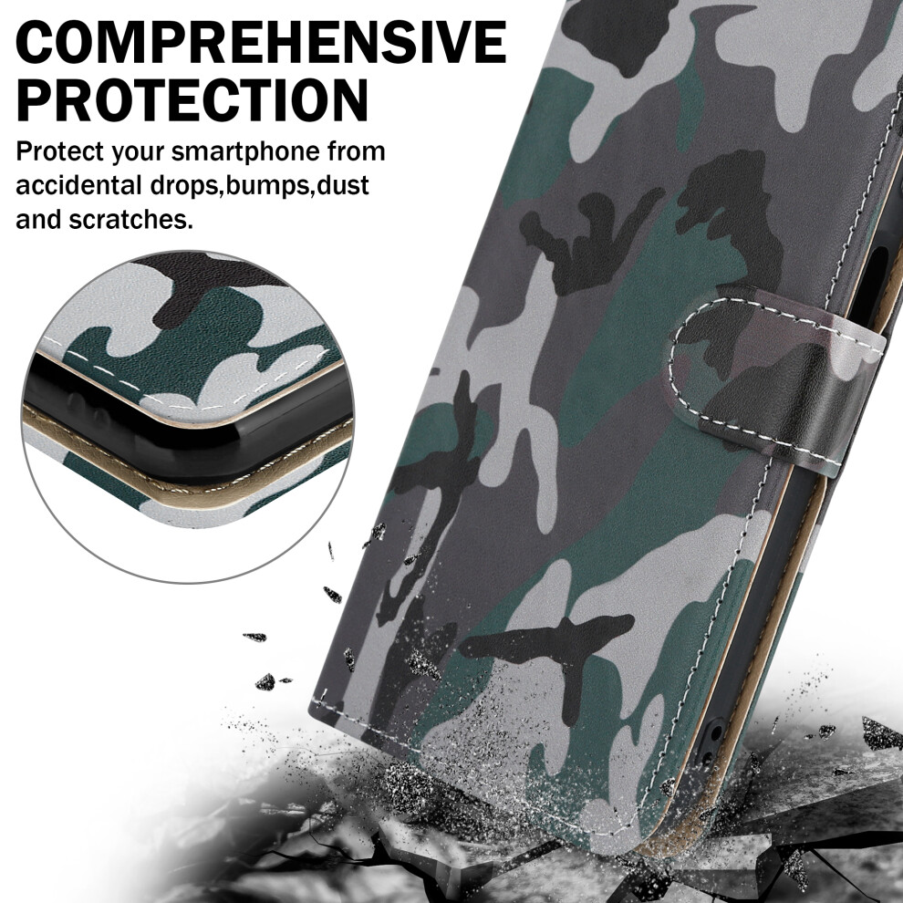 motorola-g34--camouflage--for-motorola-moto-g34-leather-book-flip-wallet-case