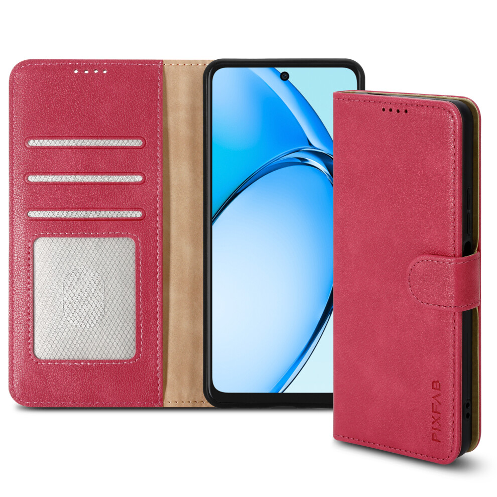 (Oppo A60 5G / A40 4G, Pink) For OPPO A60 (5G) Leather Book Flip Wallet Case