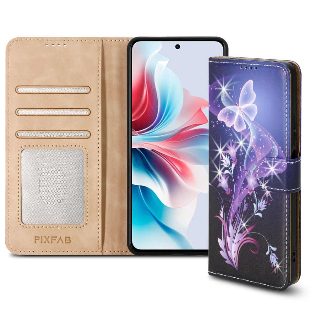 (Oppo Reno11 F 5G, Butterfly) For Oppo Reno 11F (5G) Leather Book Flip Wallet Case 5059302145051
