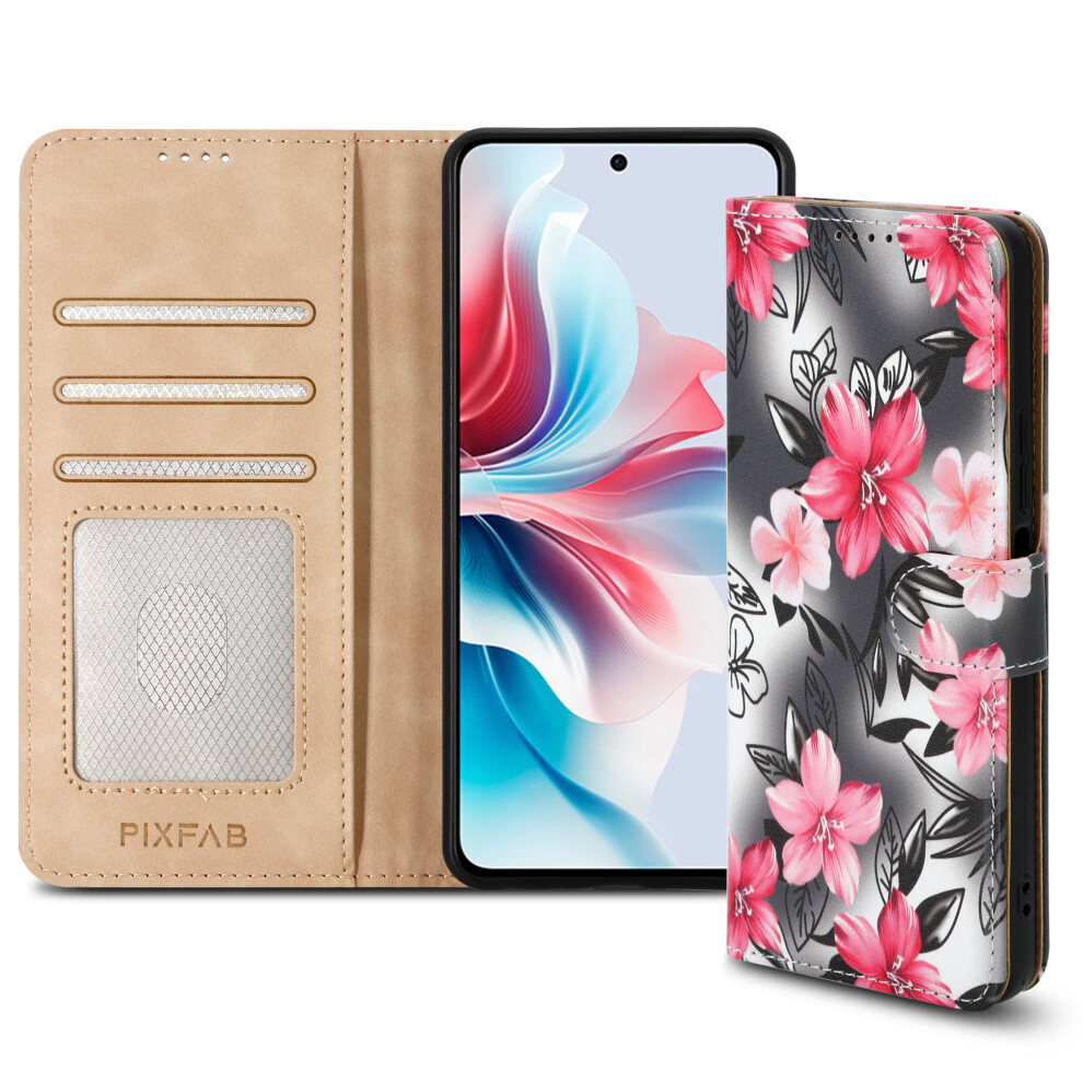 (Oppo Reno11 F 5G, Flower) For Oppo Reno 11F (5G) Leather Book Flip Wallet Case 5059302145068