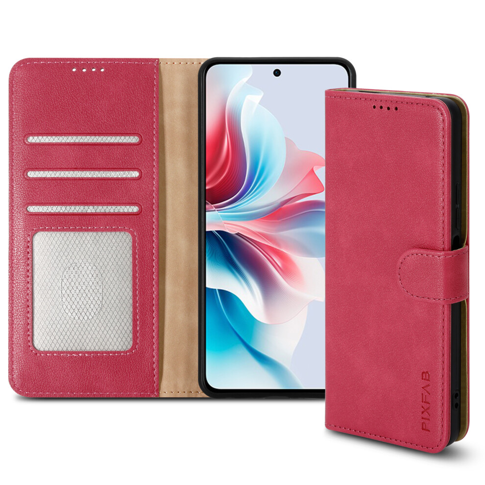 (Oppo Reno11 F 5G, ) For Oppo Reno 11F (5G) Leather Book Flip Wallet Case Pink 5059302145020