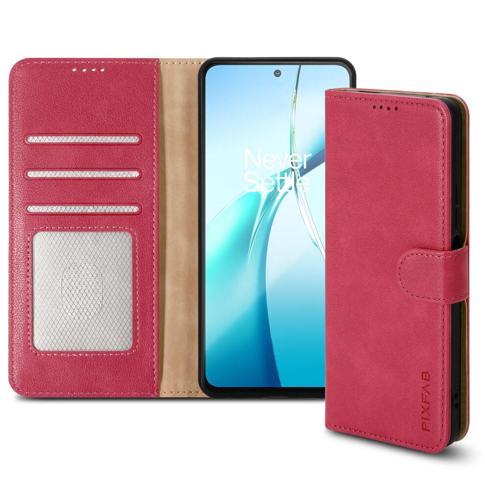 (Oneplus Nord Ce4 Lite 5G, ) For Oneplus Nord Ce4 Lite (5G) Leather Book Flip Wallet Case Pink 5059302146065