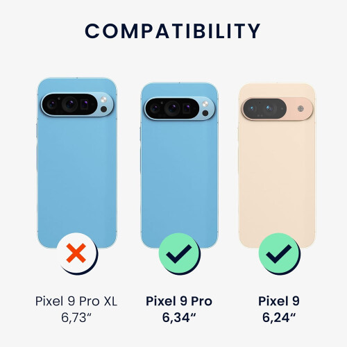 (Google Pixel 9 / Gogle Pixel 9 Pro, Blue) For Google Pixel 9 Shockproof Case with Camera Lens Protection 1