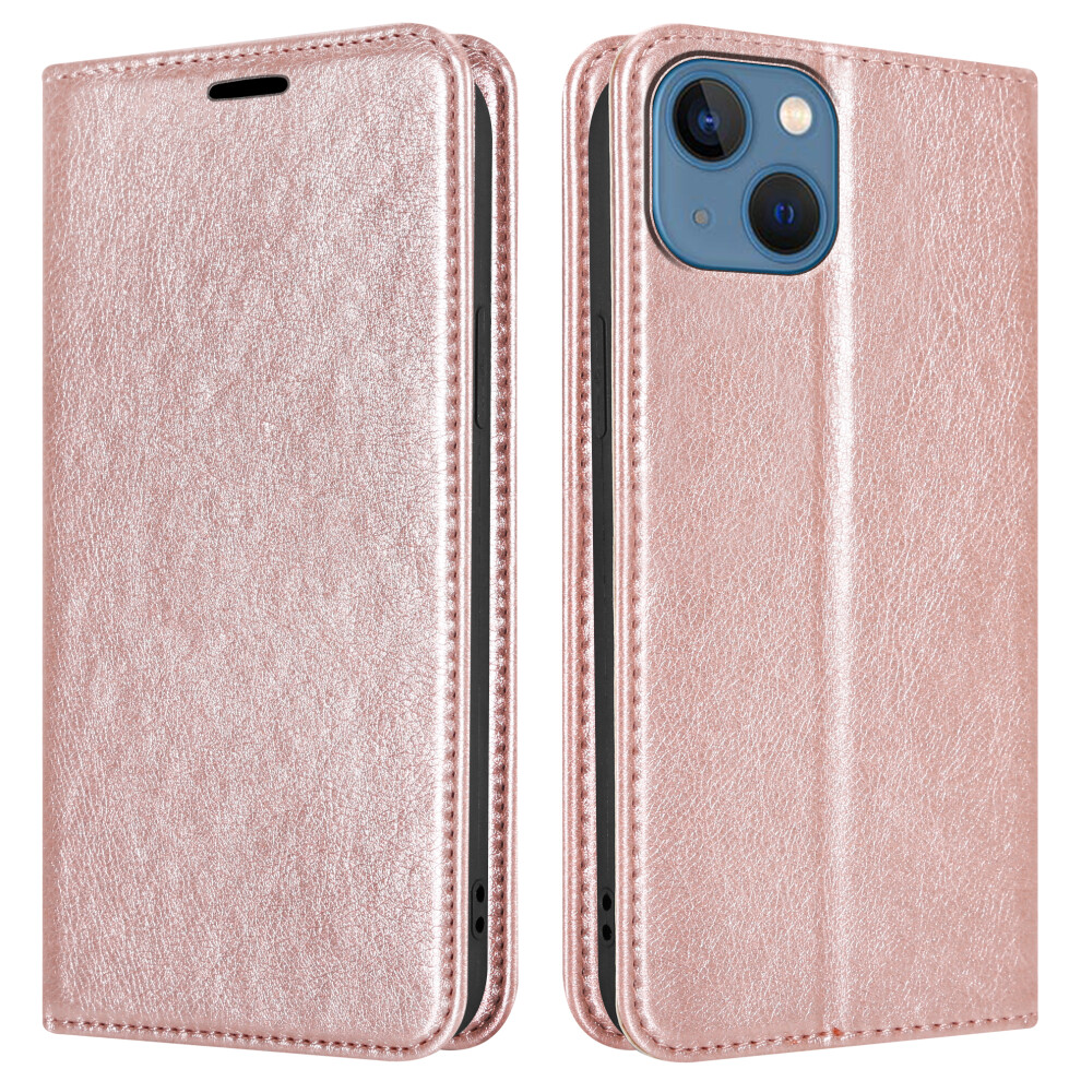 (Iphone 13, Rose ) For Iphone 13 Mini Pro Plus Max Leather Book Flip Wallet Case Gold 5059302142739