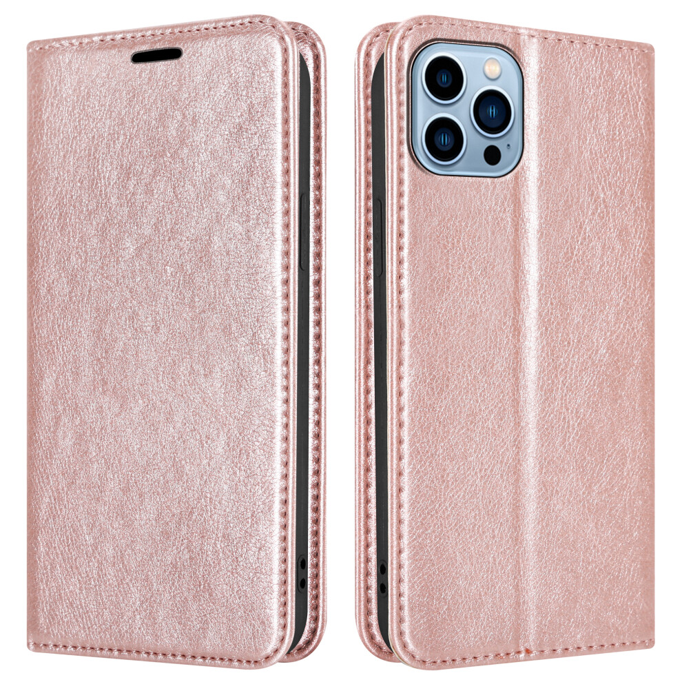 (Iphone 13 Pro, Rose ) For Iphone 13 Mini Pro Plus Max Leather Book Flip Wallet Case Gold 5059302142838