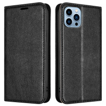 (iPhone 13 Pro, Black) For iPhone 13 Mini Pro Plus Max  Leather Book Flip Wallet Case