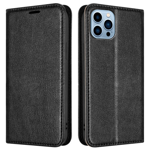(iPhone 13 Pro, Black) For iPhone 13 Mini Pro Plus Max  Leather Book Flip Wallet Case