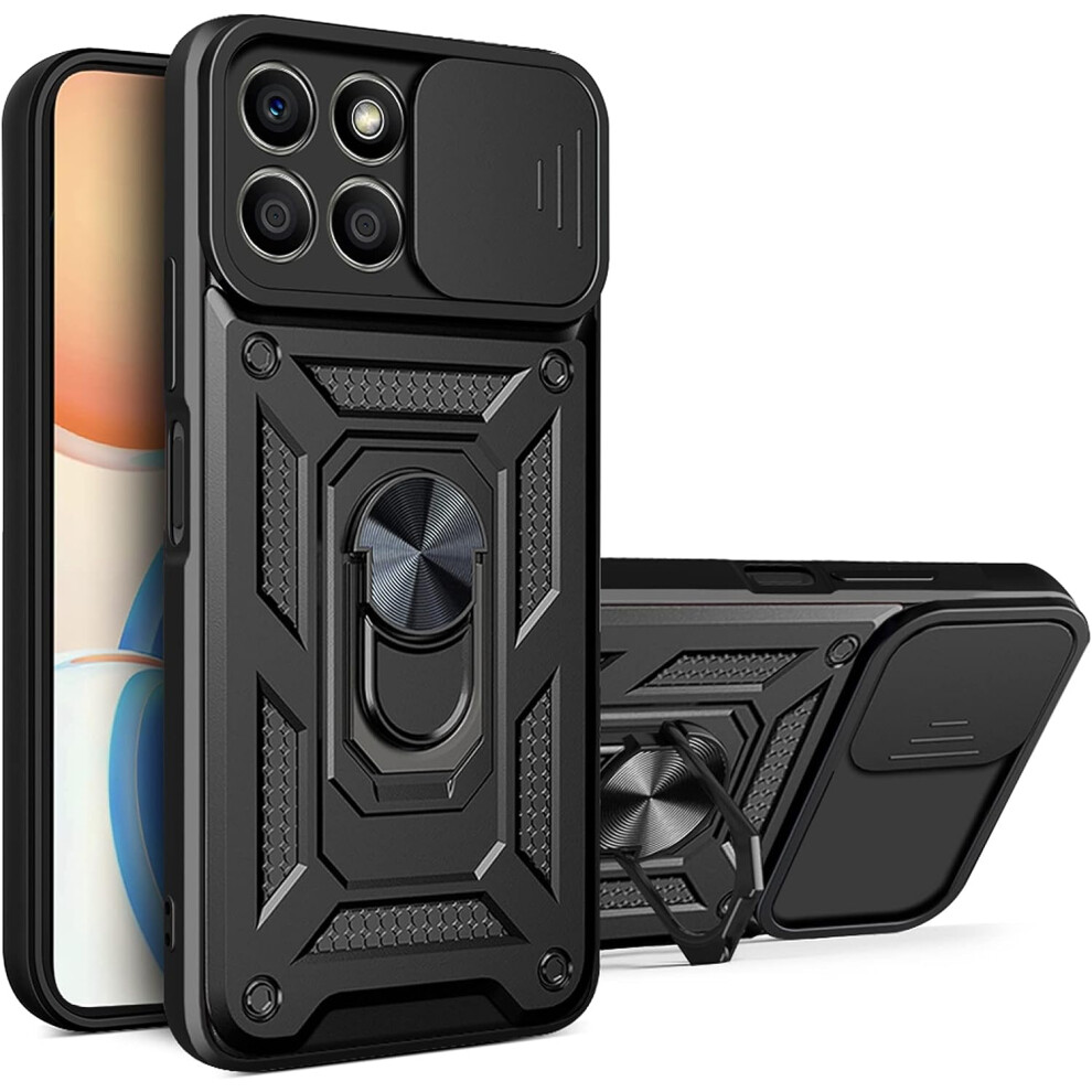 (Honor 200 Smart, Black) For Honor 200 Smart Shockproof Case with Camera Lens Protection