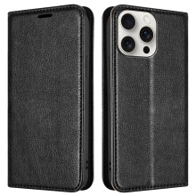 (iPhone 14 Pro Max, Black) For iPhone 14 Pro Plus Max Leather Book Flip Wallet Case