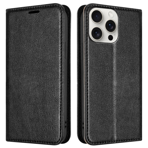 (iPhone 14 Pro Max, Black) For iPhone 14 Pro Plus Max  Leather Book Flip Wallet Case