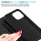 (iPhone 14 Pro Max, Black) For iPhone 14 Pro Plus Max  Leather Book Flip Wallet Case 2