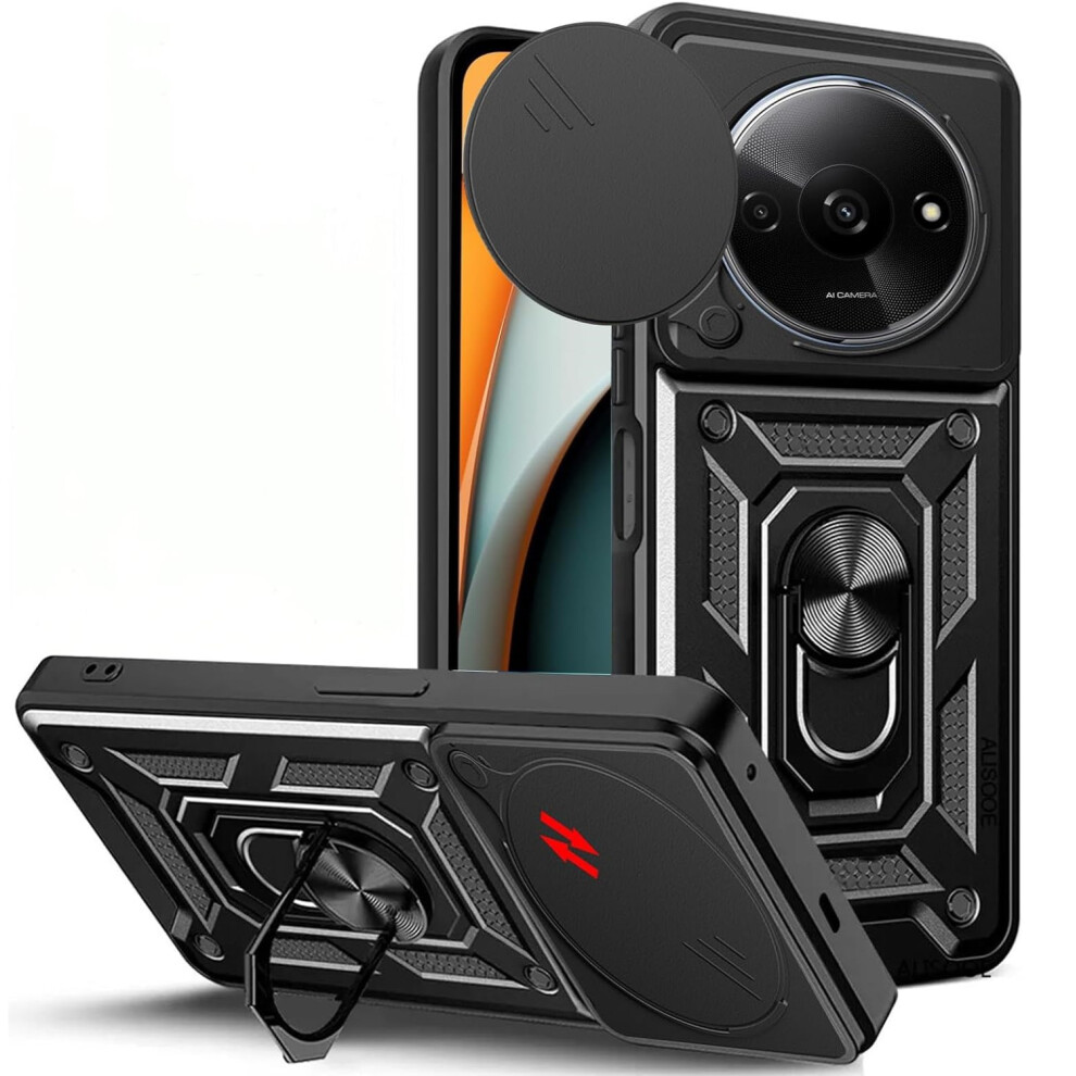 (Xiaomi Redmi A3 (2024), ) For Xiaomi Redmi A3 Shockproof Case With Camera Lens Protection Black 5059302110271