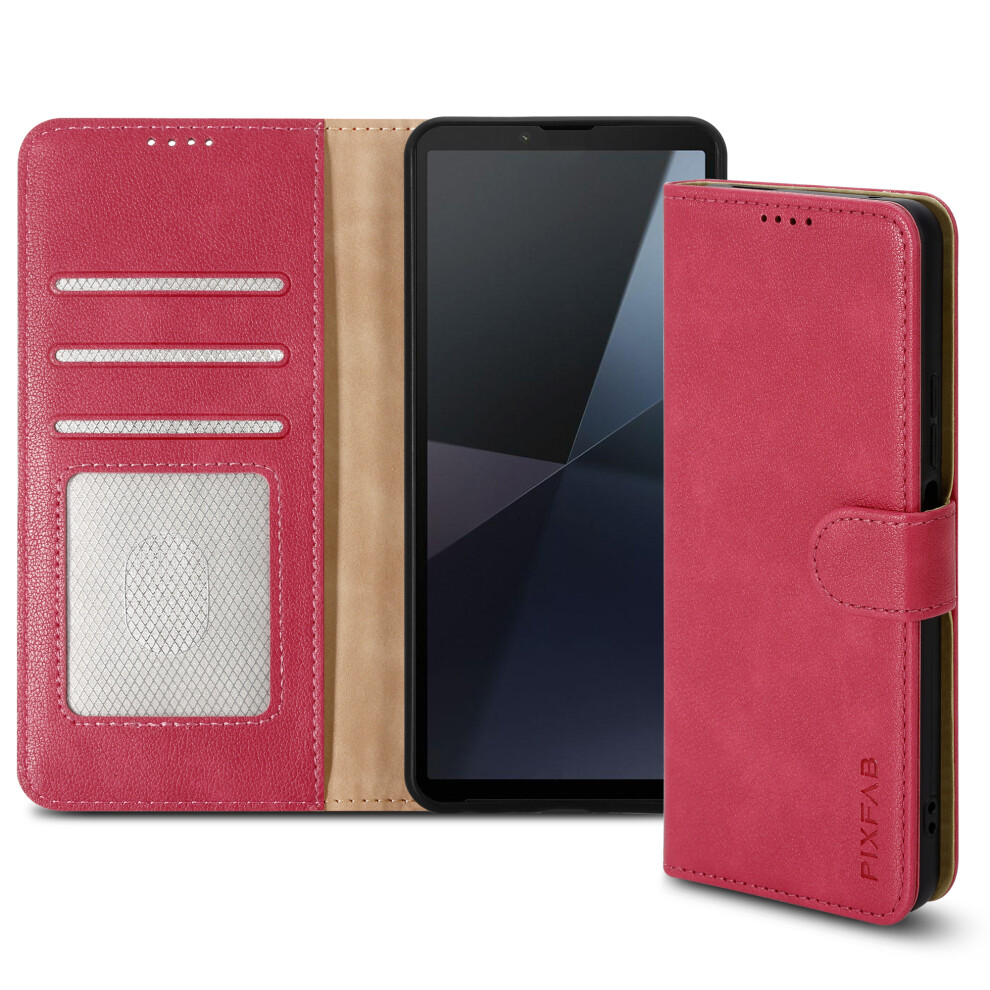 (Sony Xperia 10 VI, Pink) For Xperia 10 (VI) Leather Book Flip Wallet Case