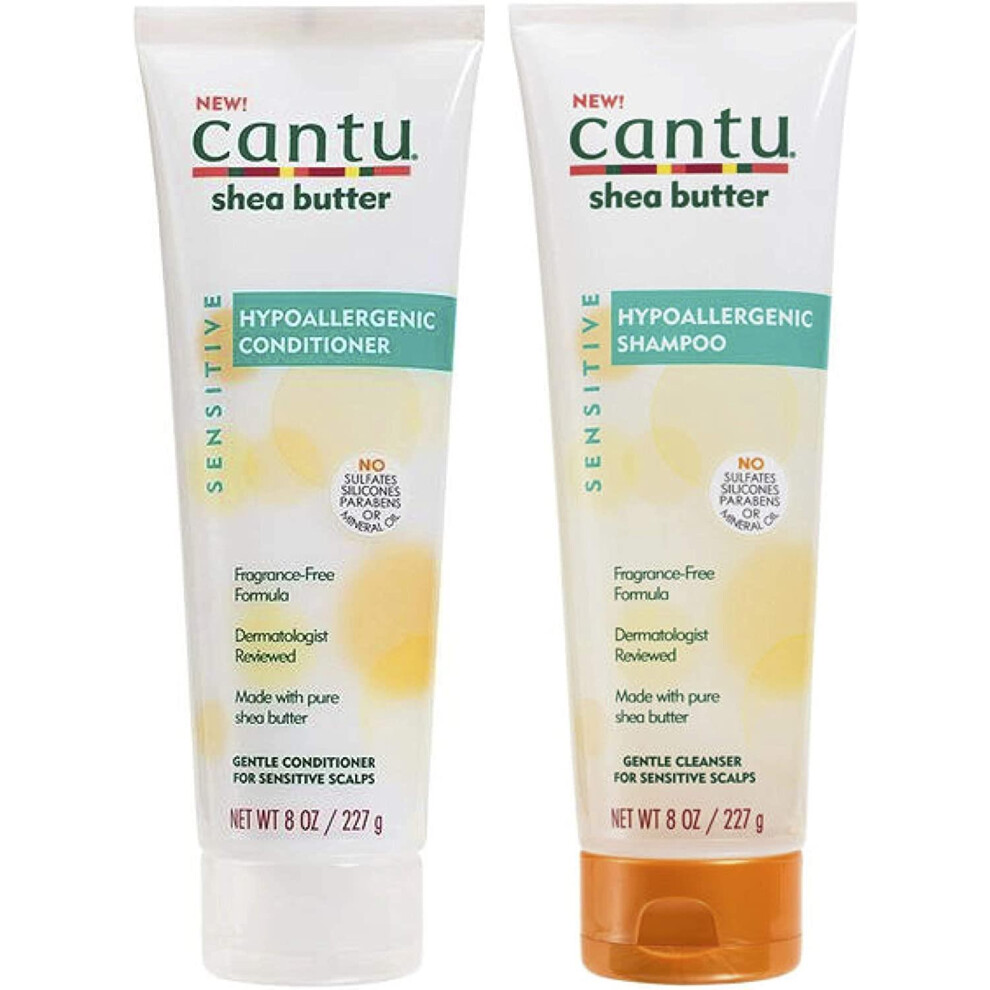 Cantu Shea Butter Sensitive  Hypoallergenic Shampoo & Conditioner