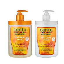 Cantu Shea Butter Shampoo, Hydrating Conditioner 25Oz Each (Pack Of 1)