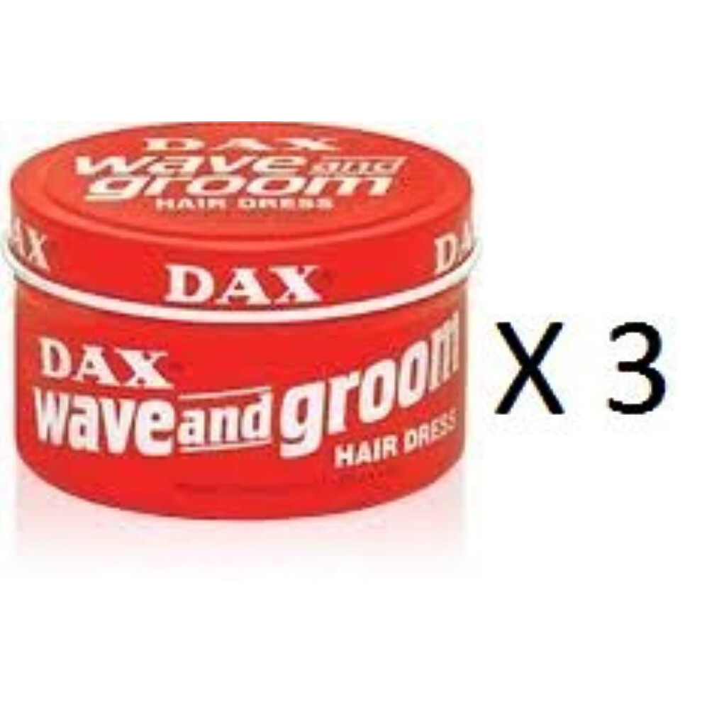 Dax Wave & Groom Hair Dress 3.5 Ounce (Set Of 3)