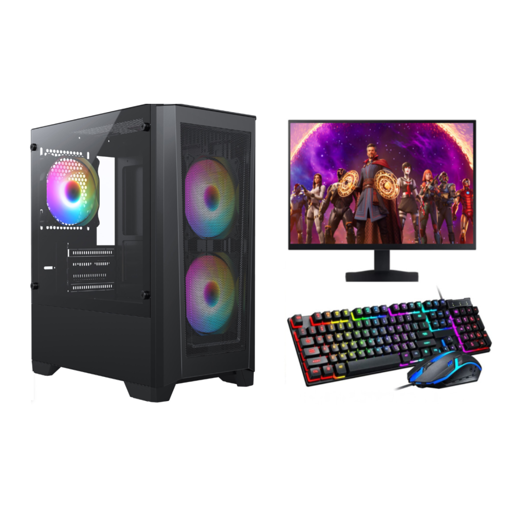 Fcs Gaming Pc Bundle Intel Core I7-4770 16Gb 1Tb Rtx 3050 Windows 11 Wi-Fi Warranty 5060908881731