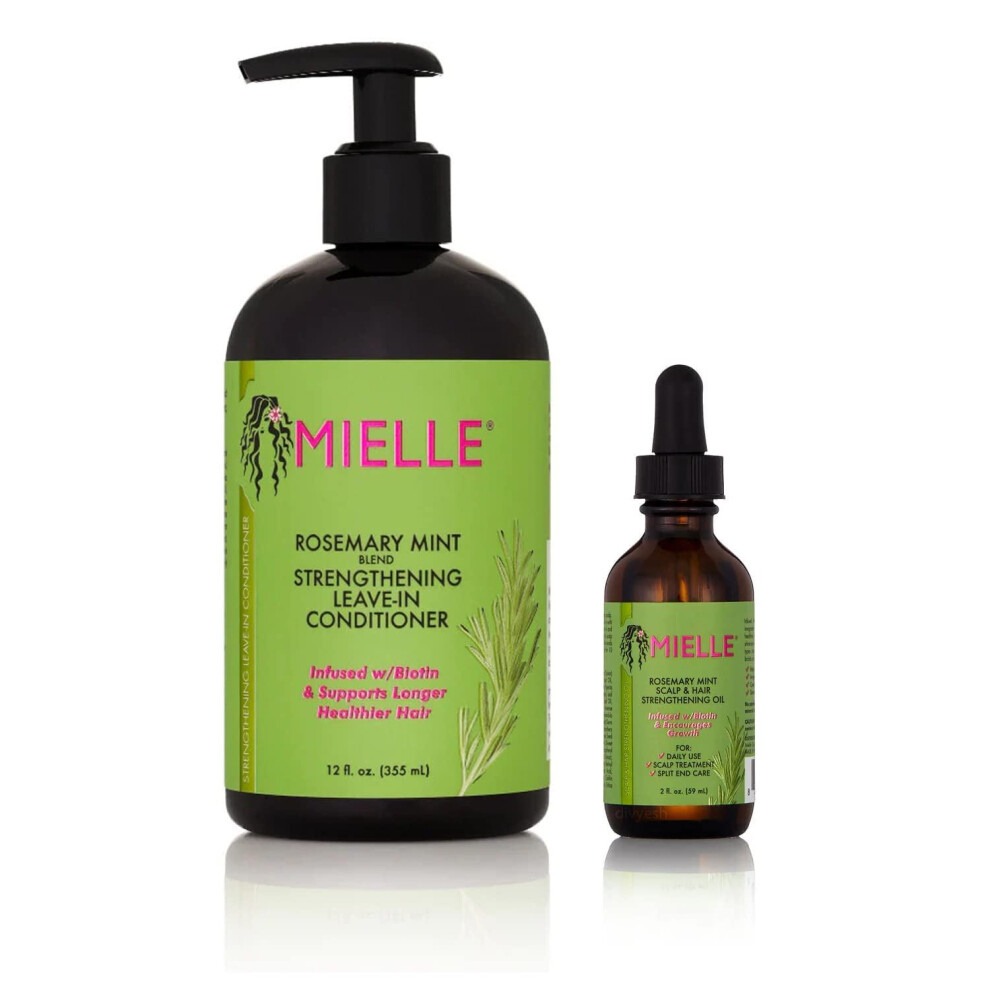 Mielle Rosemary Mint Leave-In Conditioner & Scalp Oil (Set Of 2)