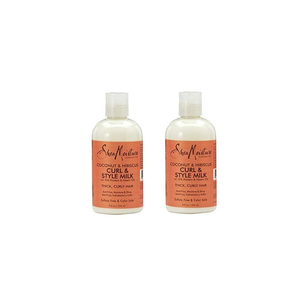 Shea Moisture Coconut Hibiscus Curl And Shine Gel Style Milk 254Ml (Set Of 2)