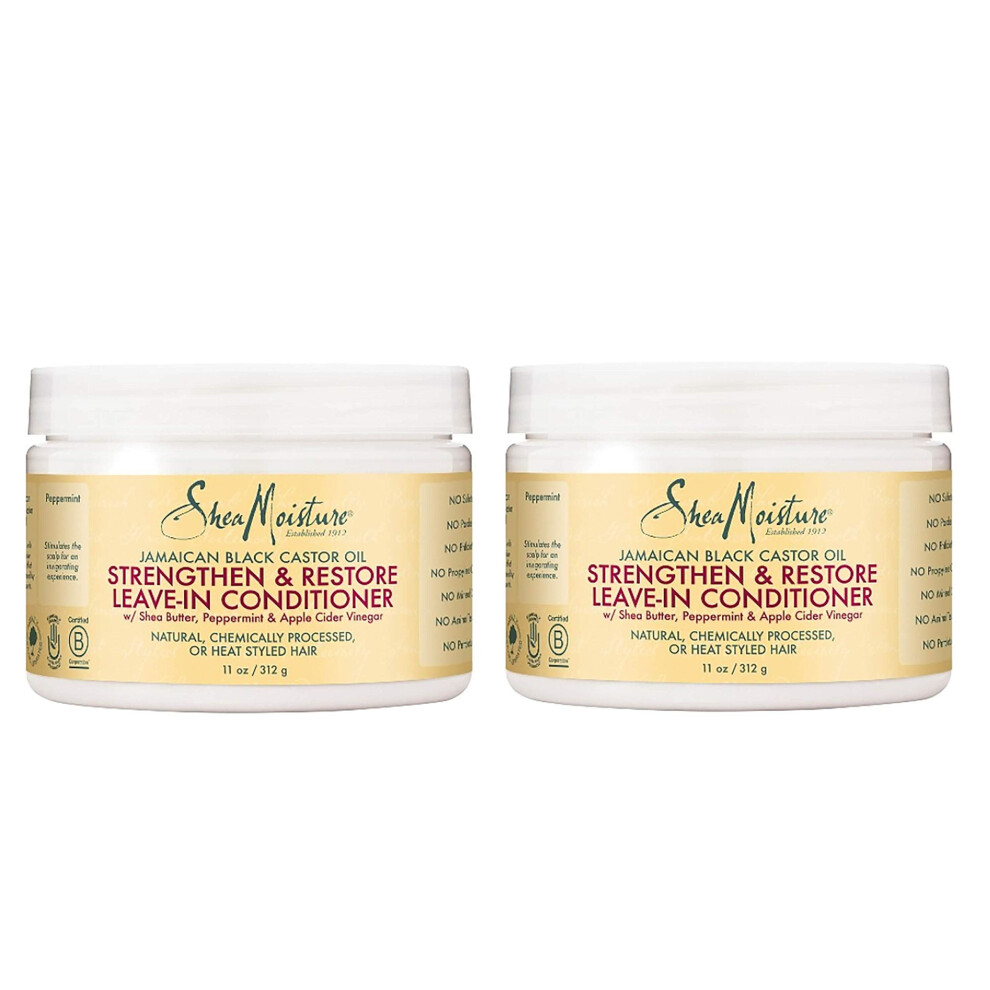 Shea Moisture Jamaican Black Castor Oil Leave-In Conditioner 11.5Oz (Set Of 2)