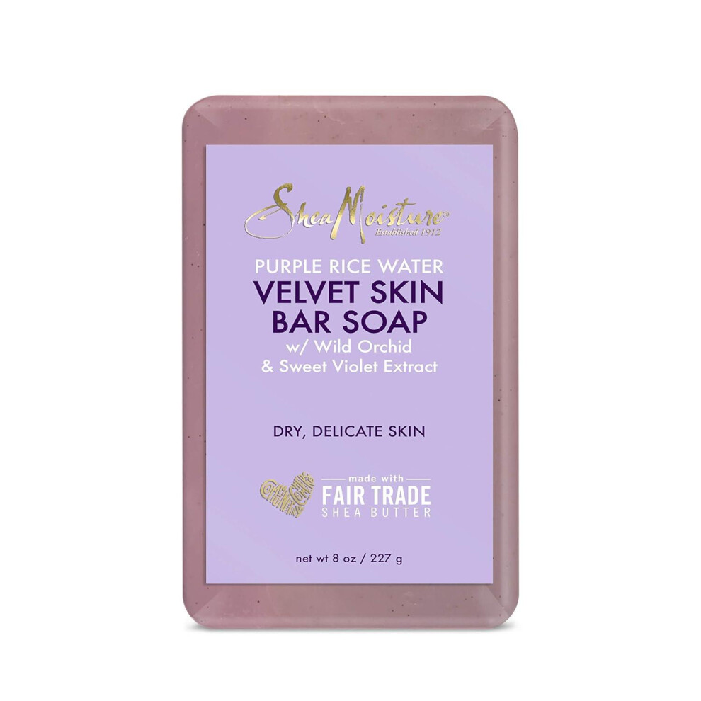 Shea Moisture Purple Rice Water Velvet Soap 8Oz