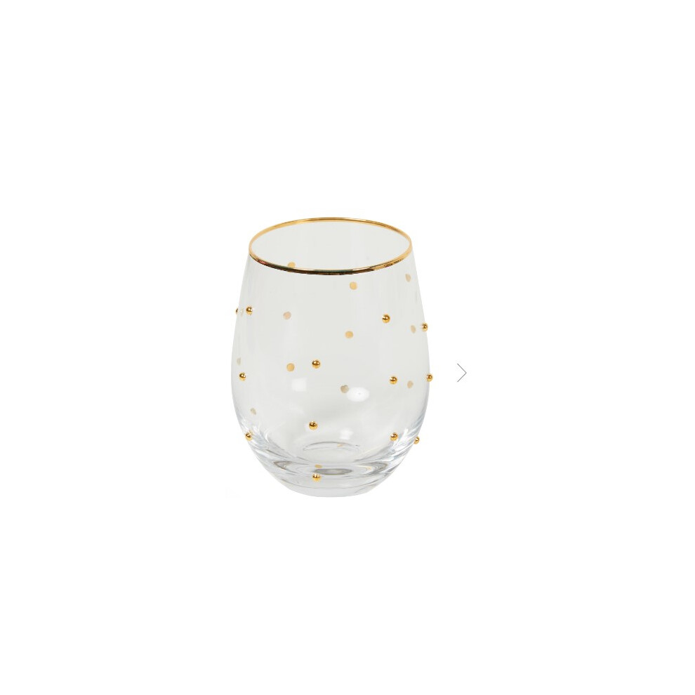 Upgrade your partyware with the Gold Decor Tumbler with Gold Rim