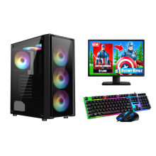 FCS Gaming PC Bundle Intel Core i7-4770 16GB 1TB RTX 3050 Windows 11 Wi-Fi Warranty