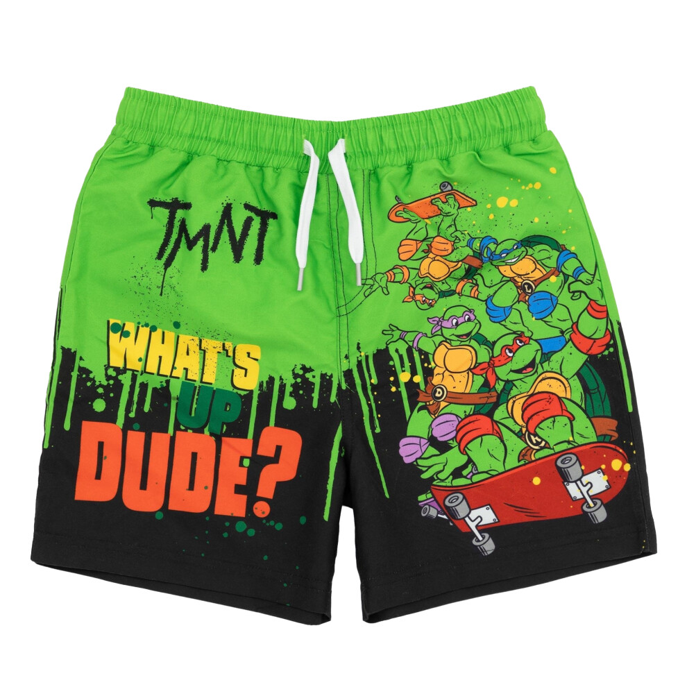 (5-6 Years, Multicoloured) Teenage Mutant Ninja Turtles Boys Whats Up Dude Swim Shorts