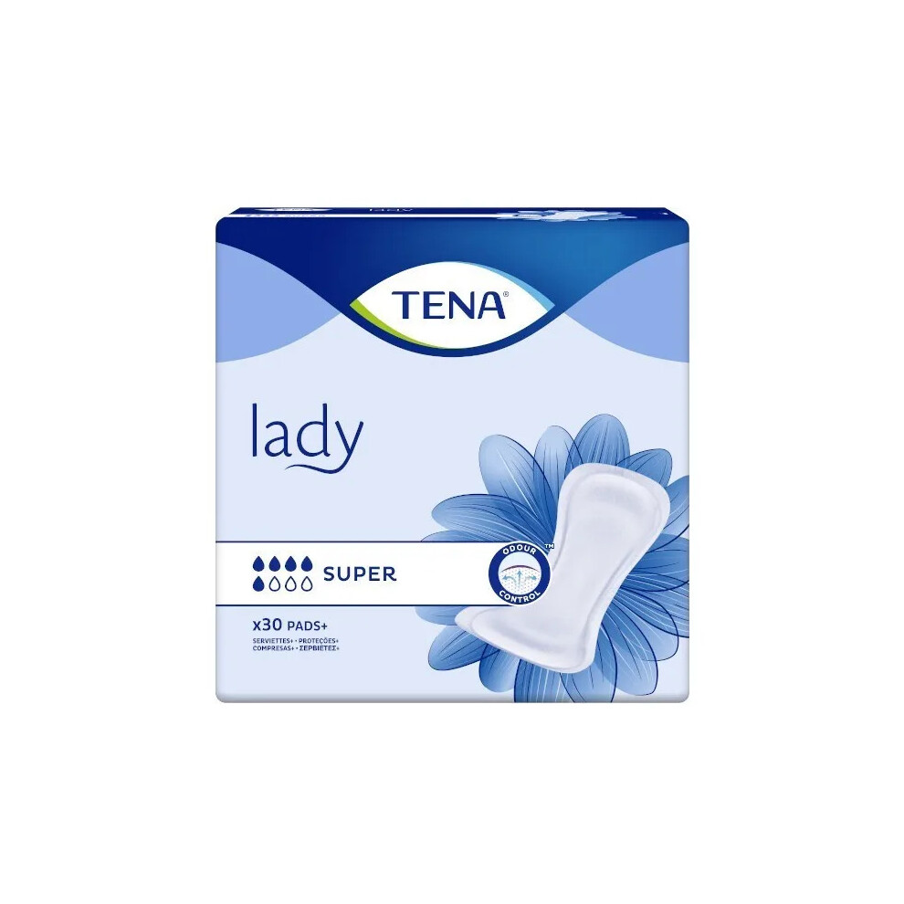 Tena Lady SUPER  30x Incontinence Pads Highly Absorbent Pad for Women