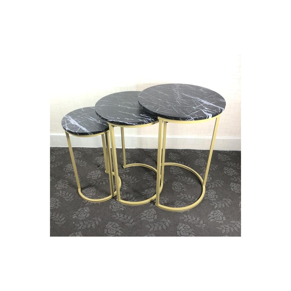 Nesting Round Tables Set of 3 White